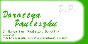 dorottya pauleszku business card